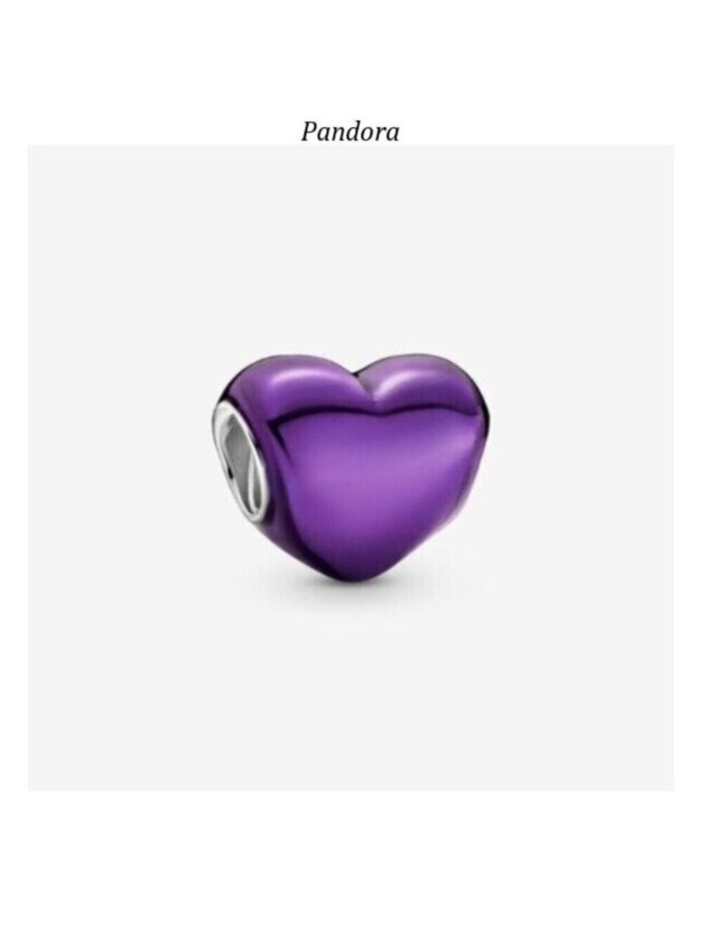 Pandora Metallic Purple Heart Charm